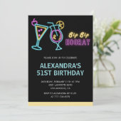 Black 51e anniversaire invitations Cocktail Neon G (Debout devant)
