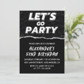 Black 52e anniversaire invitations Hommes Blanc (Debout devant)