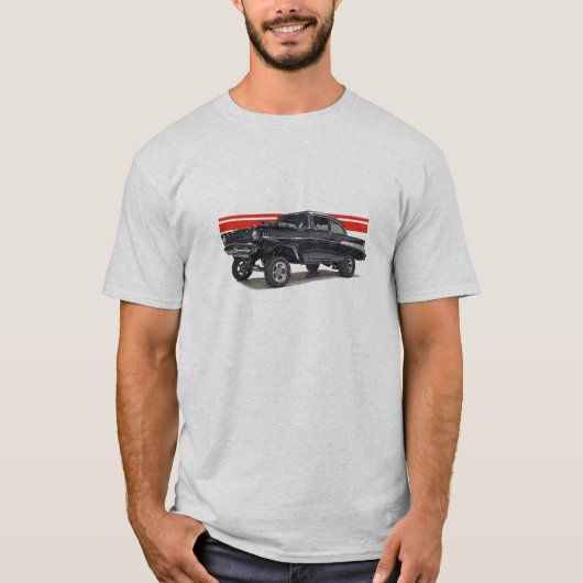 Black '57 Bel Aire post gasser T-shirt (Voorkant)