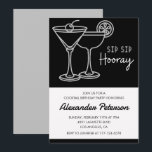Black 60th Birthday Invitation Cocktail Élégant<br><div class="desc">Black and White 60th Birthday Invitation Cocktail Élégant</div>