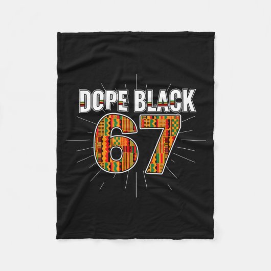 Black 67 Black History Month Six Seven Meme  Fleece Deken (Voorkant)