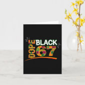 Black 67 Black History Month Six Seven Meme  Kaart (Gele Bloem)