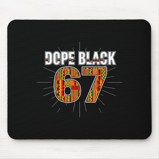 Black 67 Black History Month Six Seven Meme  Muismat (Voorkant)