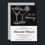 Black 90th Birthday Invitation Cocktail Élégant<br><div class="desc">Black and White 90th Birthday Invitation Cocktail Élégant</div>