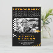 Black 99e anniversaire invitations Hommes (Debout devant)