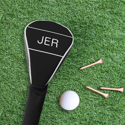 Black | Aangepaste Initialen van het Monogram Mode Golfheadcover