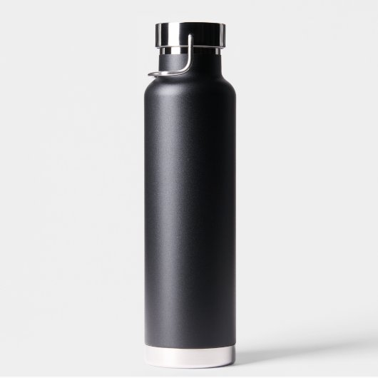 Black | Aangepaste naam monogram script Stijlvol Waterfles (Rechts)