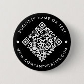 Black | Aangepaste zakelijke QR-code Button (Voorkant)