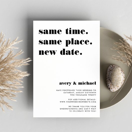 Black | Aankondiging van uitstel van huwelijk