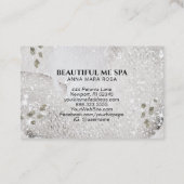 *~* Black Abstract Taupe Glitter Visitekaartje (Achterkant)