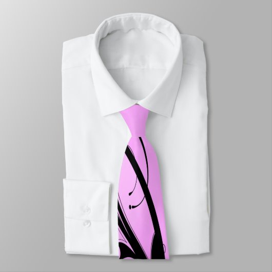 Black Accent op roze Stropdas (Gebonden)