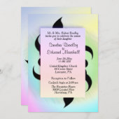 Black Accents on Rainbow Wedding Invitation Kaart (Voorkant / Achterkant)