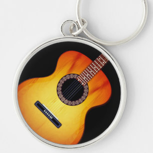 Black Acoustic Guitar Sleutelhanger