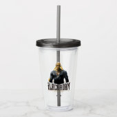 Black Adam Character and Name Graphic Acryl Drinkbeker (Voorkant)