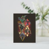 Black Adam Character Diamond Burst Graphic Briefkaart (Staand voorkant)