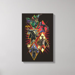 Black Adam Character Diamond Burst Graphic Canvas Afdruk