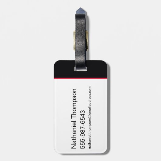 Black Adam Characters In Stripes Graphic Bagagelabel (Achterkant verticaal)