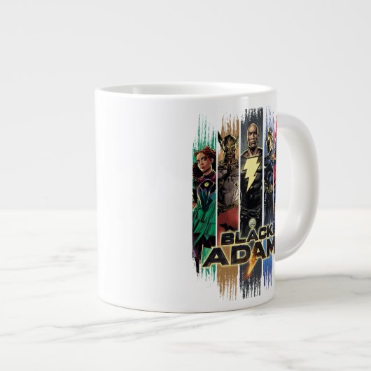 Black Adam Characters In Stripes Graphic Extra Grote Beker (Voorkant rechts)