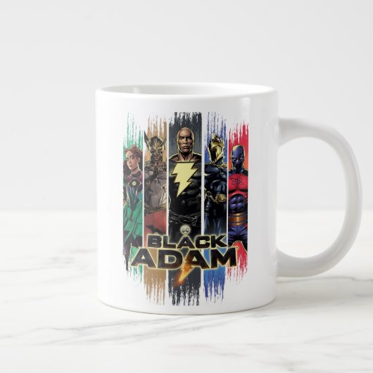 Black Adam Characters In Stripes Graphic Extra Grote Beker (Rechts)