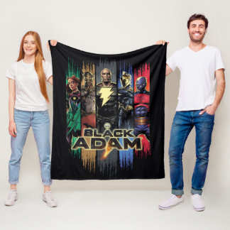 Black Adam Characters In Stripes Graphic Fleece Deken