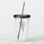 Black Adam Distress Lightning Bolt Acryl Drinkbeker (Achterkant)