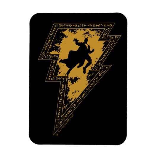Black Adam Distress Lightning Bolt Magneet (Verticaal)