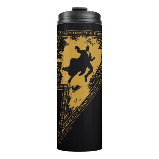 Black Adam Distress Lightning Bolt Thermosbeker (Voorkant)