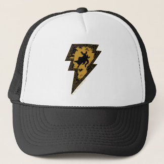 Black Adam Distress Lightning Bolt Trucker Pet