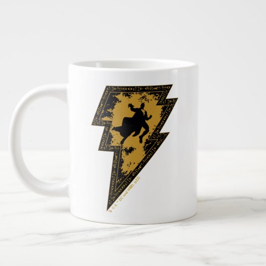 Black Adam Distressed Lightning Bolt Graphic Extra Grote Beker (Links)