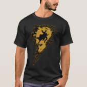 Black Adam Distressed Lightning Bolt Graphic T-shirt (Voorkant)