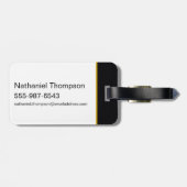 Black Adam Gray and Gold Lightning Graphic Bagagelabel (Achterkant horizontaal)