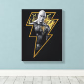 Black Adam Grey en Gold Lightning Graphic Canvas Afdruk (Insitu (Houten vloer))