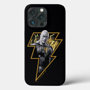 Black Adam Grey en Gold Lightning Graphic iPhone 13 Pro Hoesje