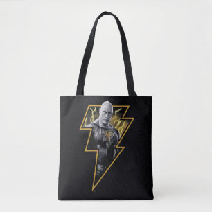 Black Adam Grey en Gold Lightning Graphic Draagtas