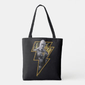 Black Adam Grey en Gold Lightning Graphic Draagtas (Achterkant)