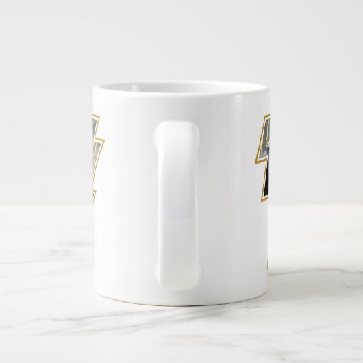 Black Adam Grey en Gold Lightning Graphic Extra Grote Beker (Achterkant)