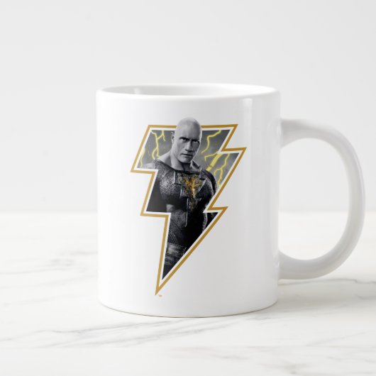 Black Adam Grey en Gold Lightning Graphic Extra Grote Beker (Rechts)