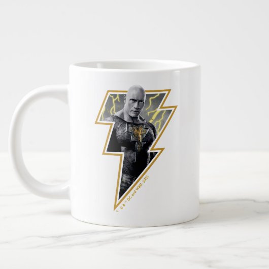 Black Adam Grey en Gold Lightning Graphic Extra Grote Beker (Links)