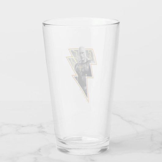 Black Adam Grey en Gold Lightning Graphic Glas (Achterkant)