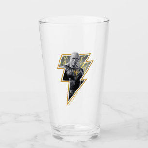 Black Adam Grey en Gold Lightning Graphic Glas