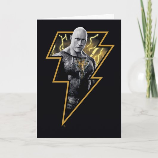 Black Adam Grey en Gold Lightning Graphic Kaart (Voorkant)