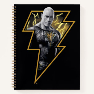 Black Adam Grey en Gold Lightning Graphic Notitieboek