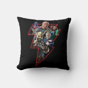 Black Adam Groep Bliksem Grafisch Kussen