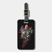 Black Adam Group Lightning Graphic Bagagelabel (Voorkant verticaal)