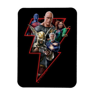 Black Adam Group Lightning Graphic Magneet