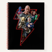 Black Adam Group Lightning Graphic Notitieboek (Voorkant)