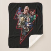 Black Adam Group Lightning Graphic Sherpa Deken (Voorkant)