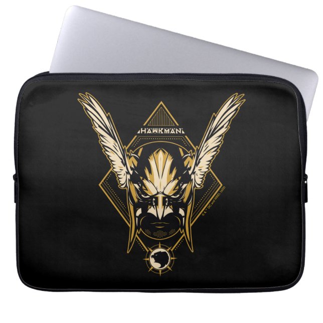 Black Adam Hawkman Helmet Graphic Laptop Sleeve (Voorkant)