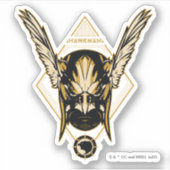 Black Adam Hawkman Helmet Graphic Sticker (Voorkant)