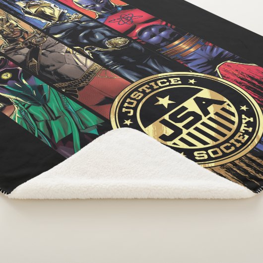 Black Adam Justice Society Heroes In Stripes Sherpa Deken (3/4)